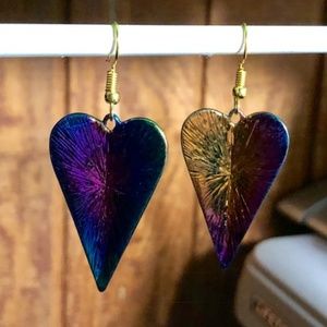 Prism Heart Dangle Earrings